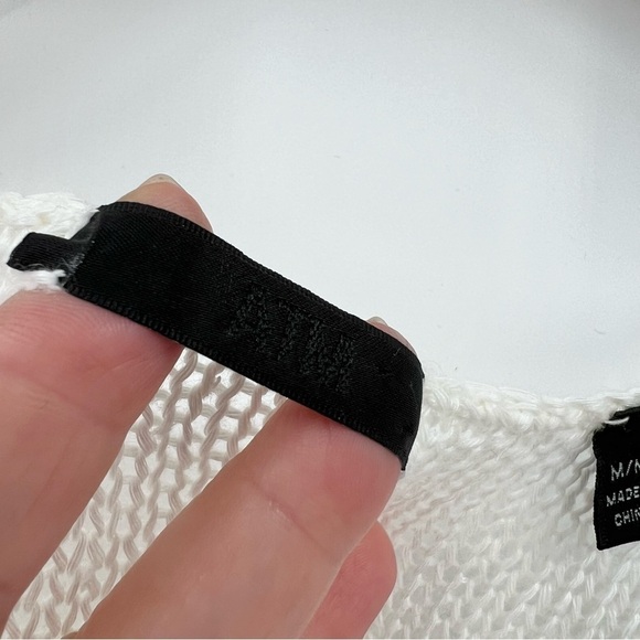 ATM Linen Rope Open-knit Tank Top In Chalk Size M - Picture 8 of 14